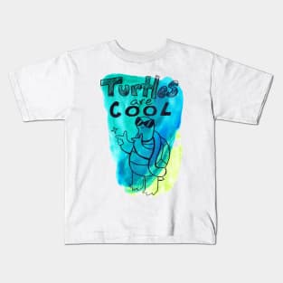 Turtles Are Cool Watercolor Kids T-Shirt